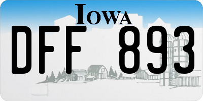 IA license plate DFF893