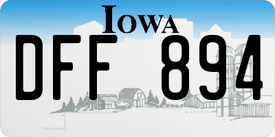 IA license plate DFF894