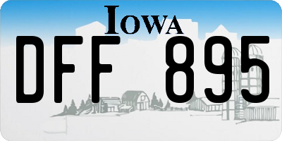 IA license plate DFF895