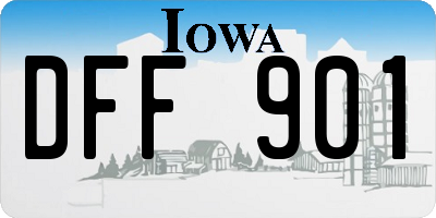 IA license plate DFF901