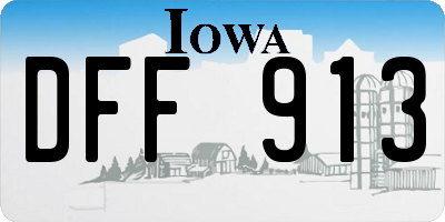 IA license plate DFF913