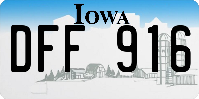 IA license plate DFF916