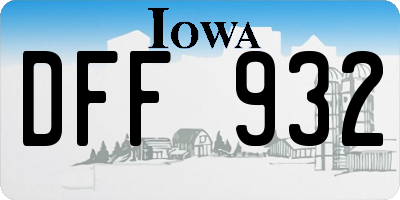 IA license plate DFF932