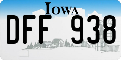 IA license plate DFF938