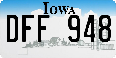 IA license plate DFF948