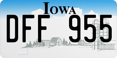 IA license plate DFF955