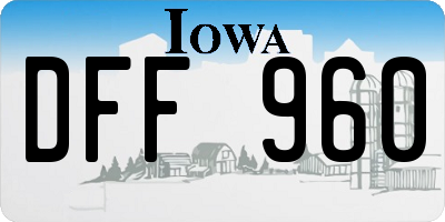 IA license plate DFF960