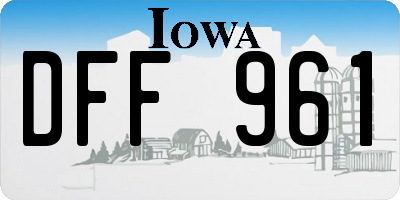 IA license plate DFF961