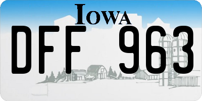 IA license plate DFF963