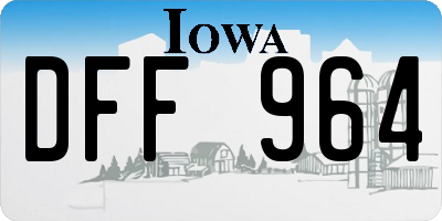 IA license plate DFF964