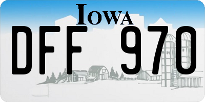 IA license plate DFF970