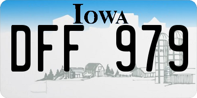 IA license plate DFF979