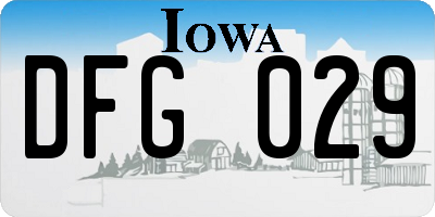 IA license plate DFG029