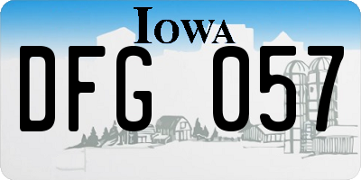 IA license plate DFG057