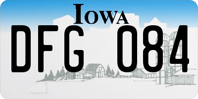 IA license plate DFG084