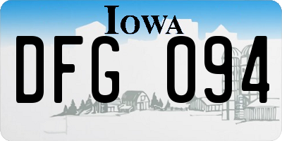 IA license plate DFG094