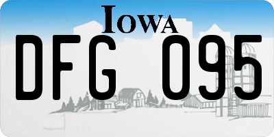 IA license plate DFG095