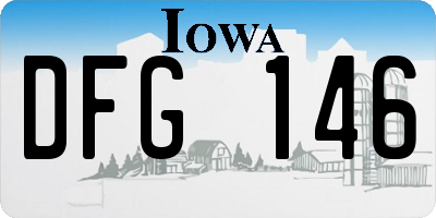IA license plate DFG146