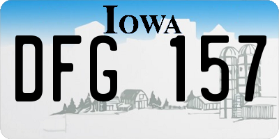 IA license plate DFG157