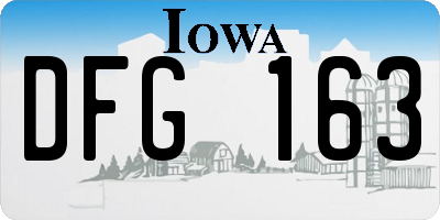 IA license plate DFG163