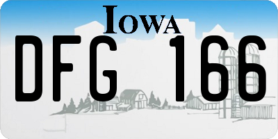 IA license plate DFG166