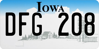 IA license plate DFG208