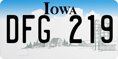IA license plate DFG219