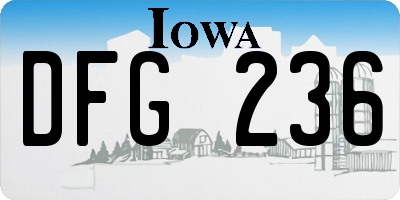 IA license plate DFG236