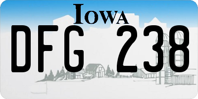 IA license plate DFG238