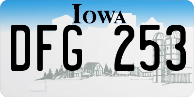 IA license plate DFG253