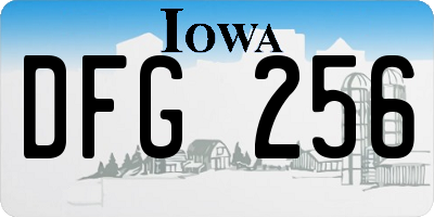 IA license plate DFG256
