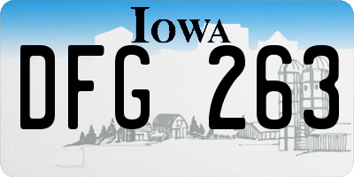 IA license plate DFG263