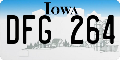 IA license plate DFG264