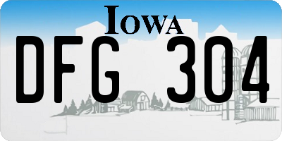 IA license plate DFG304