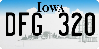 IA license plate DFG320