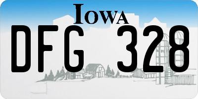 IA license plate DFG328