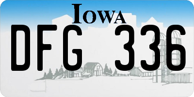 IA license plate DFG336