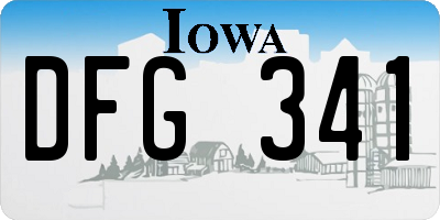 IA license plate DFG341