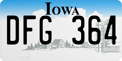 IA license plate DFG364