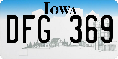 IA license plate DFG369
