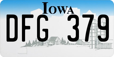 IA license plate DFG379