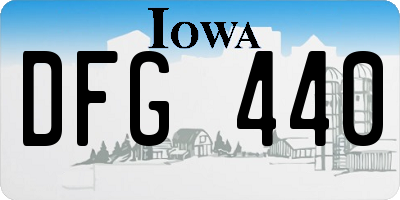 IA license plate DFG440