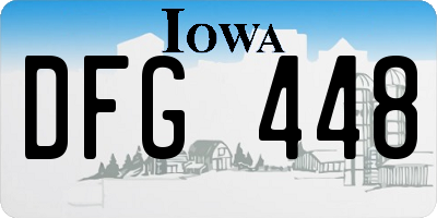 IA license plate DFG448