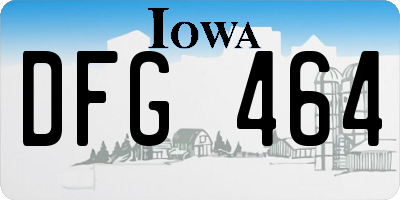IA license plate DFG464