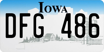IA license plate DFG486