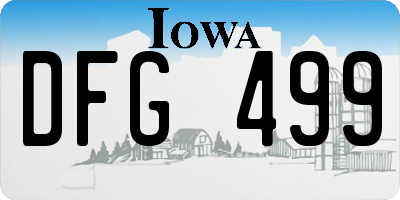 IA license plate DFG499