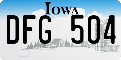 IA license plate DFG504