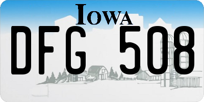 IA license plate DFG508