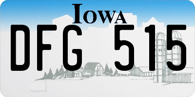 IA license plate DFG515