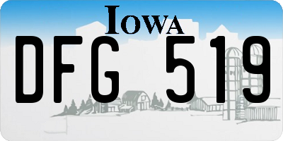 IA license plate DFG519